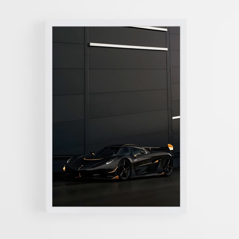 Poster Jesko Noir et Or – affiche Koenigsegg (vue 3)